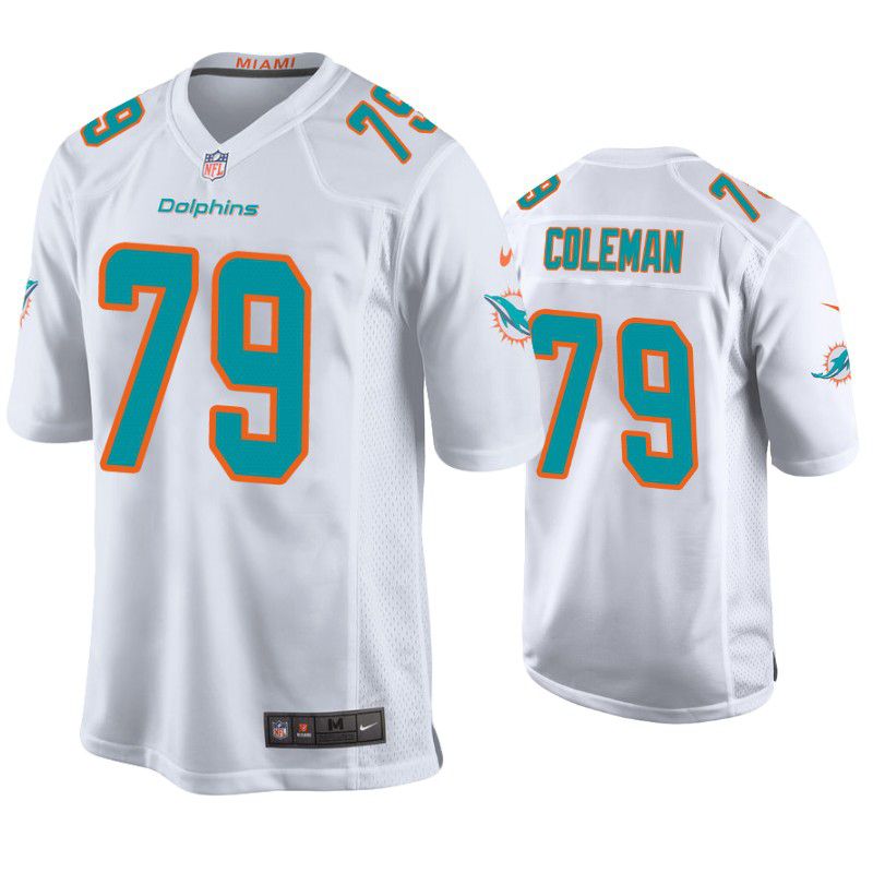 Men Miami Dolphins #79 Larnel Coleman Nike White Game NFL Jersey->miami dolphins->NFL Jersey